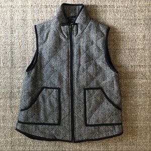 Honey Punch Herringbone Vest Black & White SzM